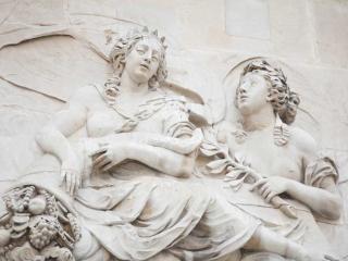 Looking down, The Monument to the Great Fire of London Frieze