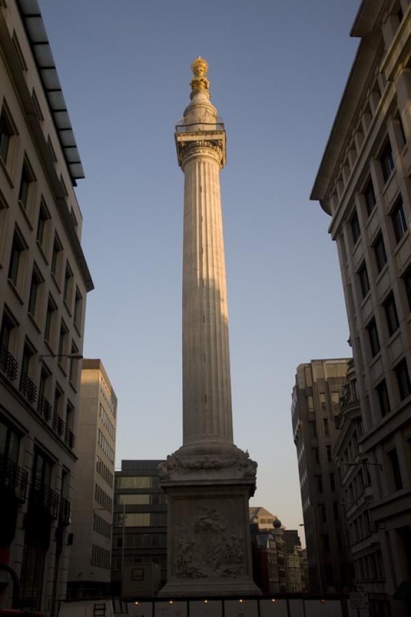 The monument of the Great Fire of London