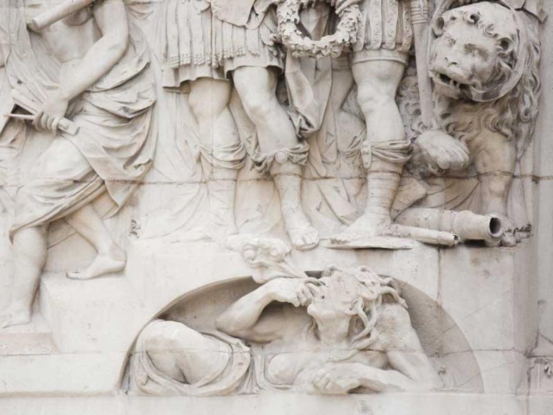 The Frieze The Monument This technique keeps the natural shapes of the figures and allows the work to be seen from many angles without twisting the figures themselves. the frieze the monument