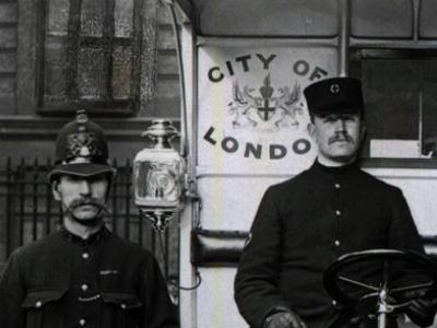old photograph of city of london police officers